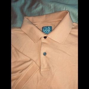 Jos. A. Bank stays cool salmon short sleeve polo shirt Large. EUC